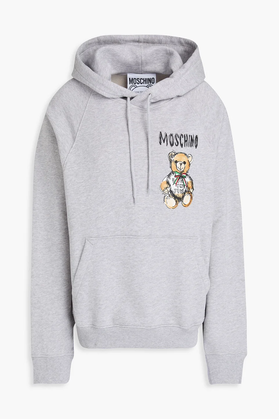 Printed French cotton-terry hoodie - 1