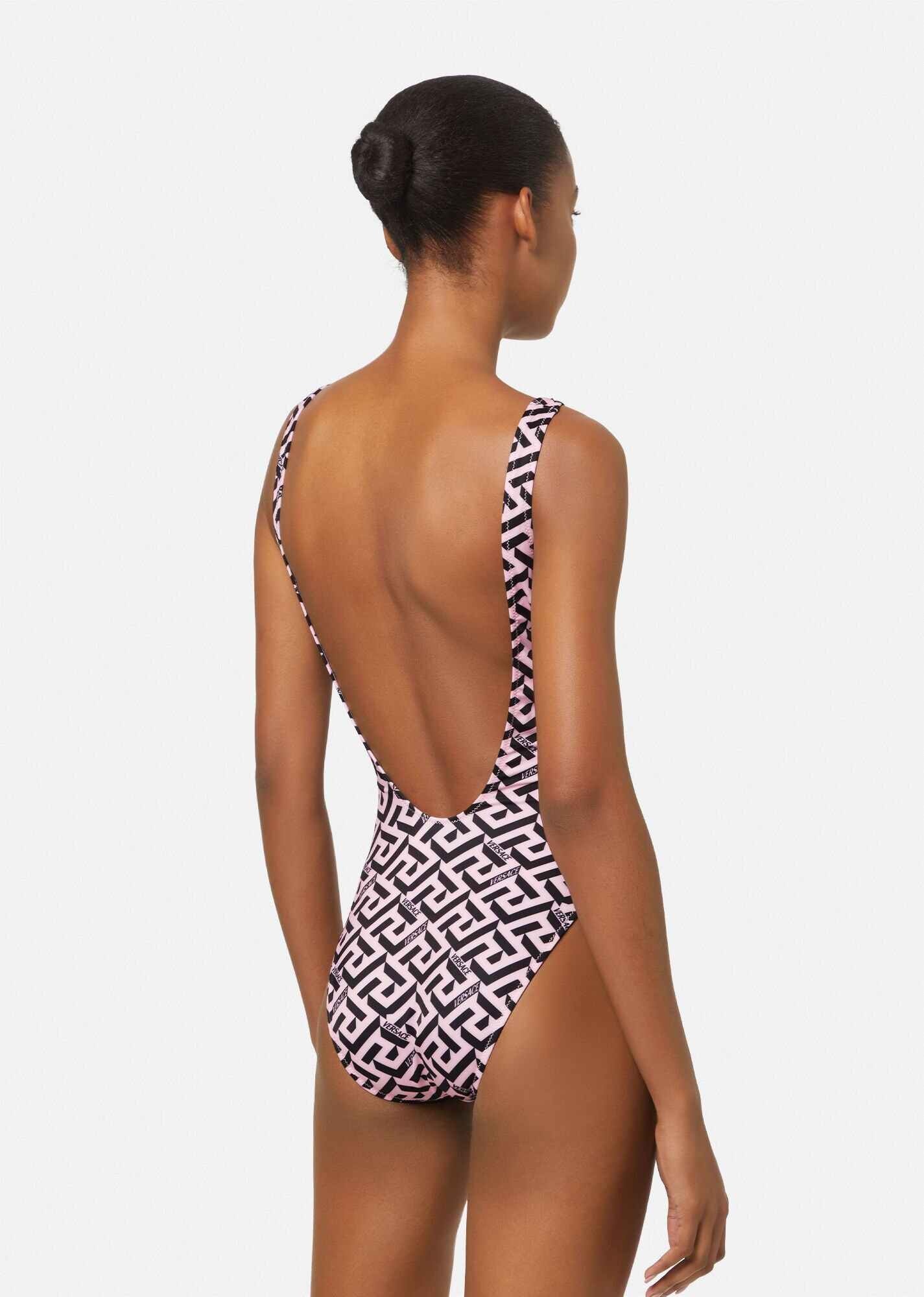 Greca Signature Print One-Piece Swimsuit - 3