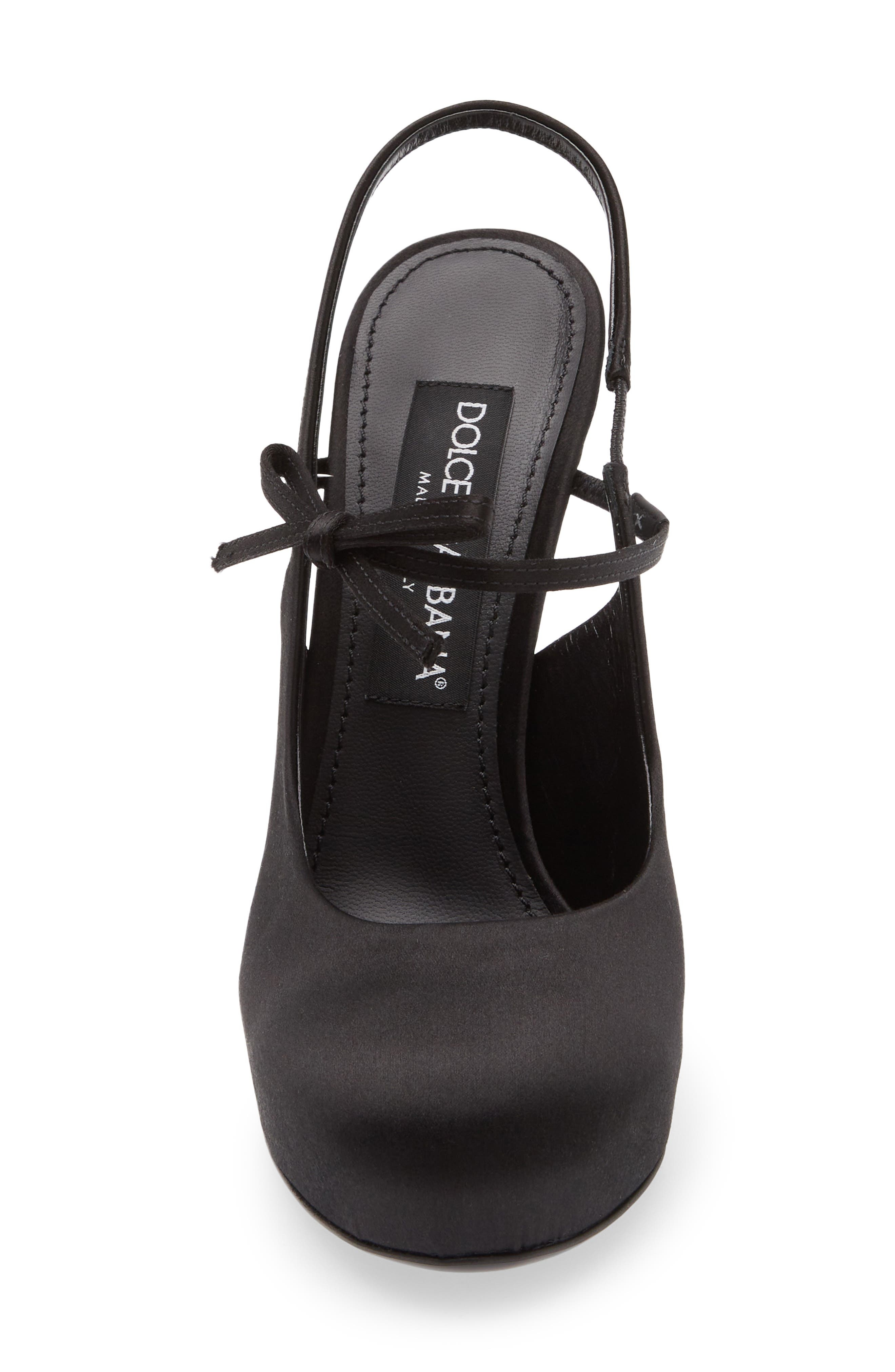 Dolce&Gabbana Vally Slingback Pump in 8B956 Nero/Nero at Nordstrom - 5