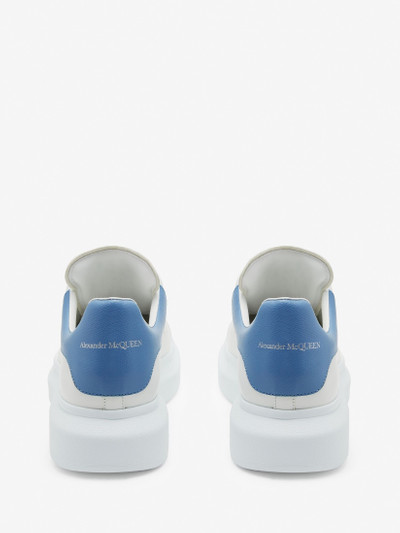 Alexander McQueen Men's Oversized Sneaker in White/blue outlook