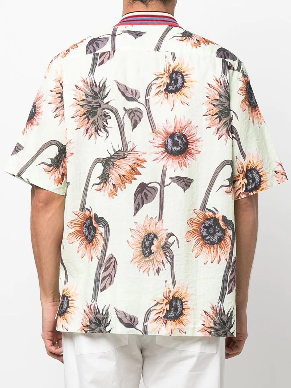 sunflower-print short-sleeve shirt - 4