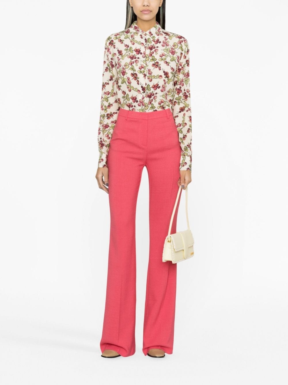 mid-rise flared trousers - 2
