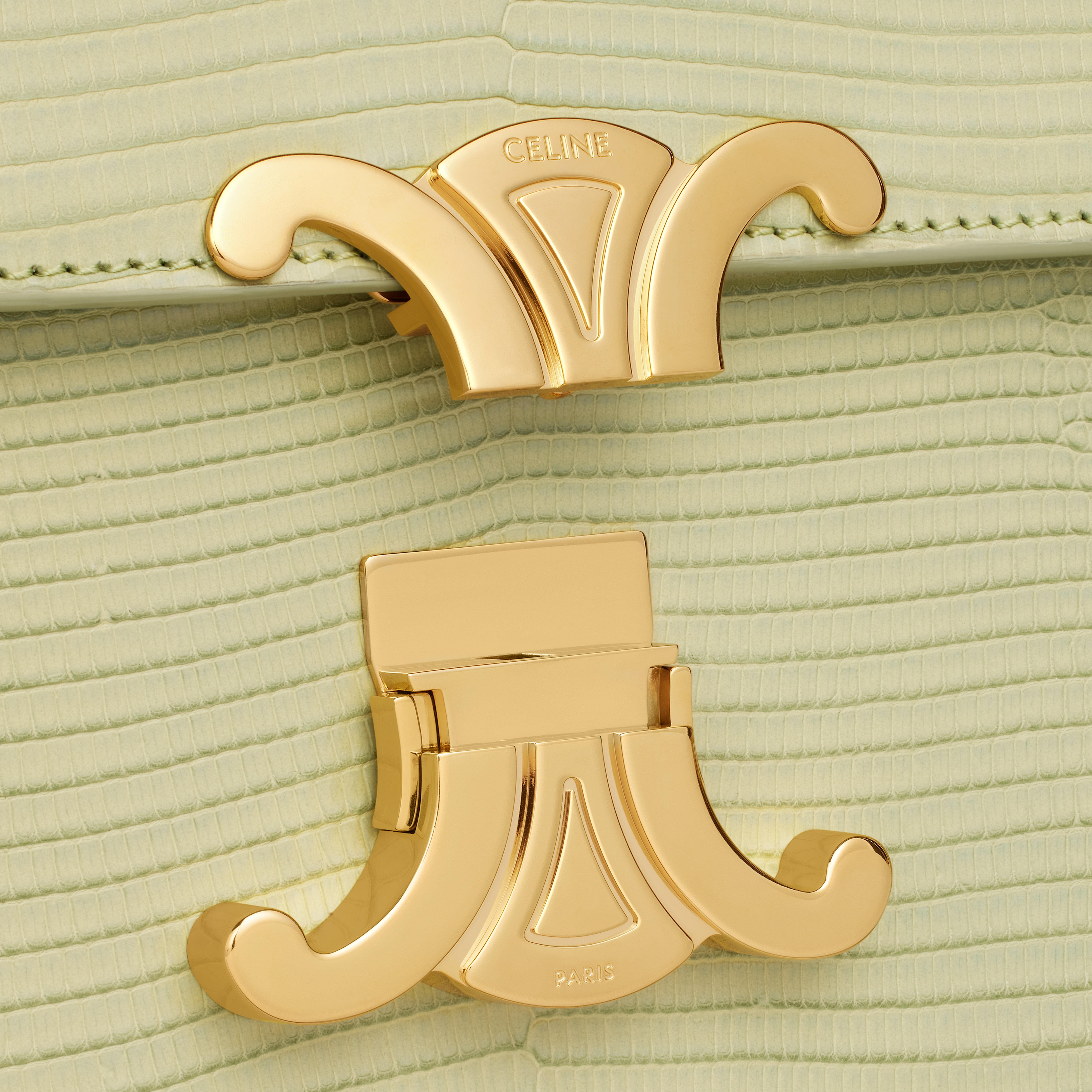 CHAIN SHOULDER BAG triomphe in lizard - 5