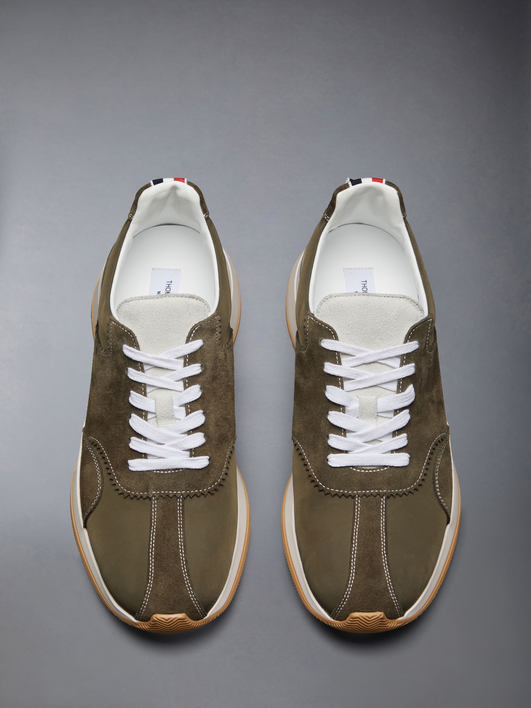 スニーカー *THOM BROWNE* Sprinter Tech Nylon Sneakers Dark Green MFE002 スニーカー *THOM BROWNE* Sprinter Tech Nylon Sneakers Dark