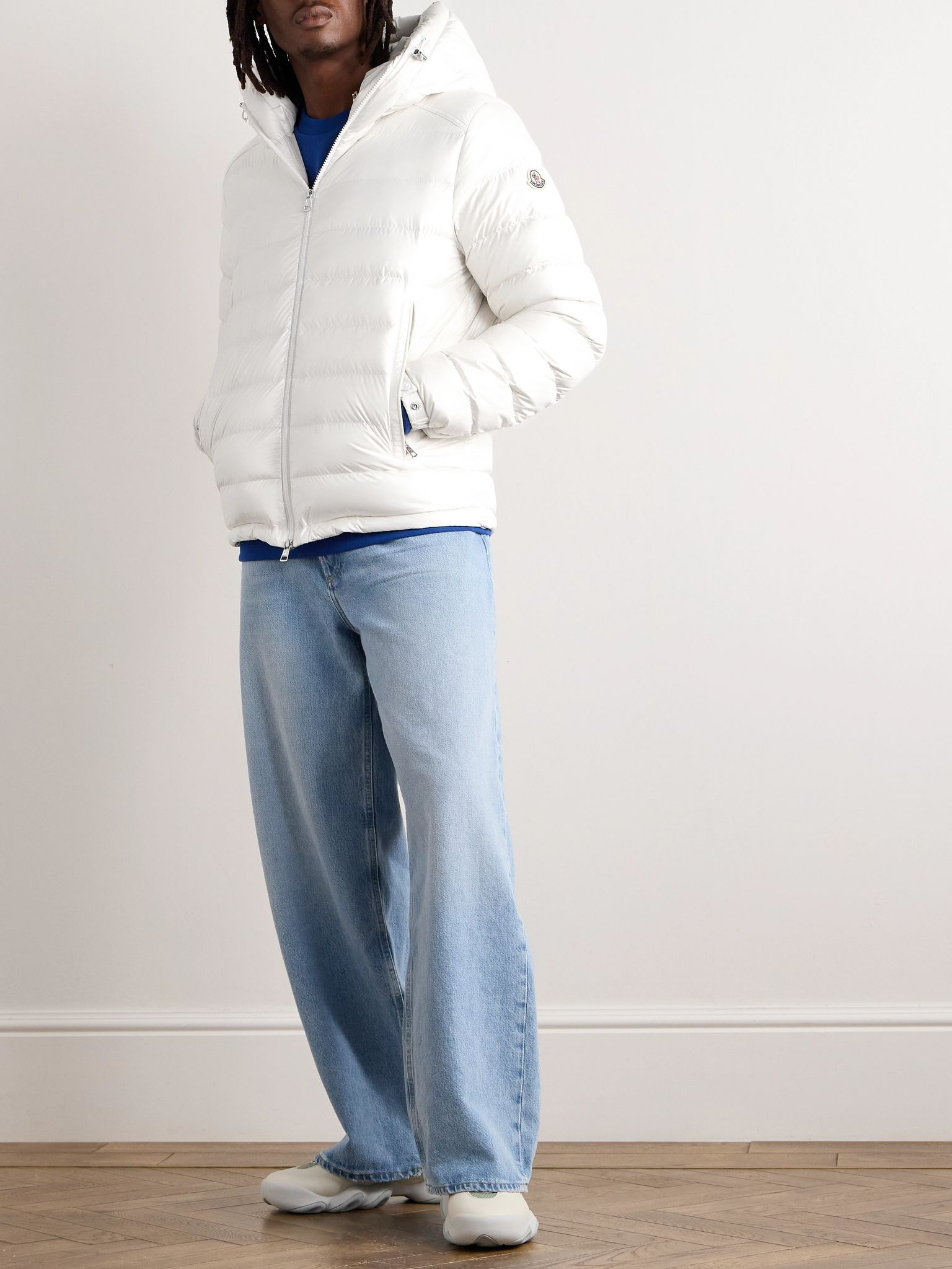 Besines Slim-Fit Quilted Shell Hooded Down Jacket White - 2