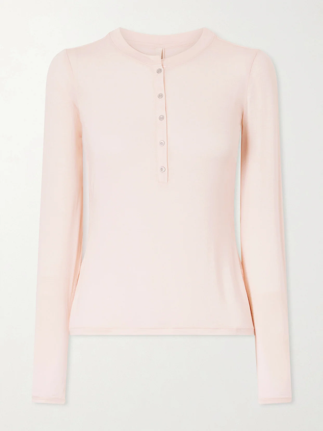 Sheer Modal-blend Henley Top - 1