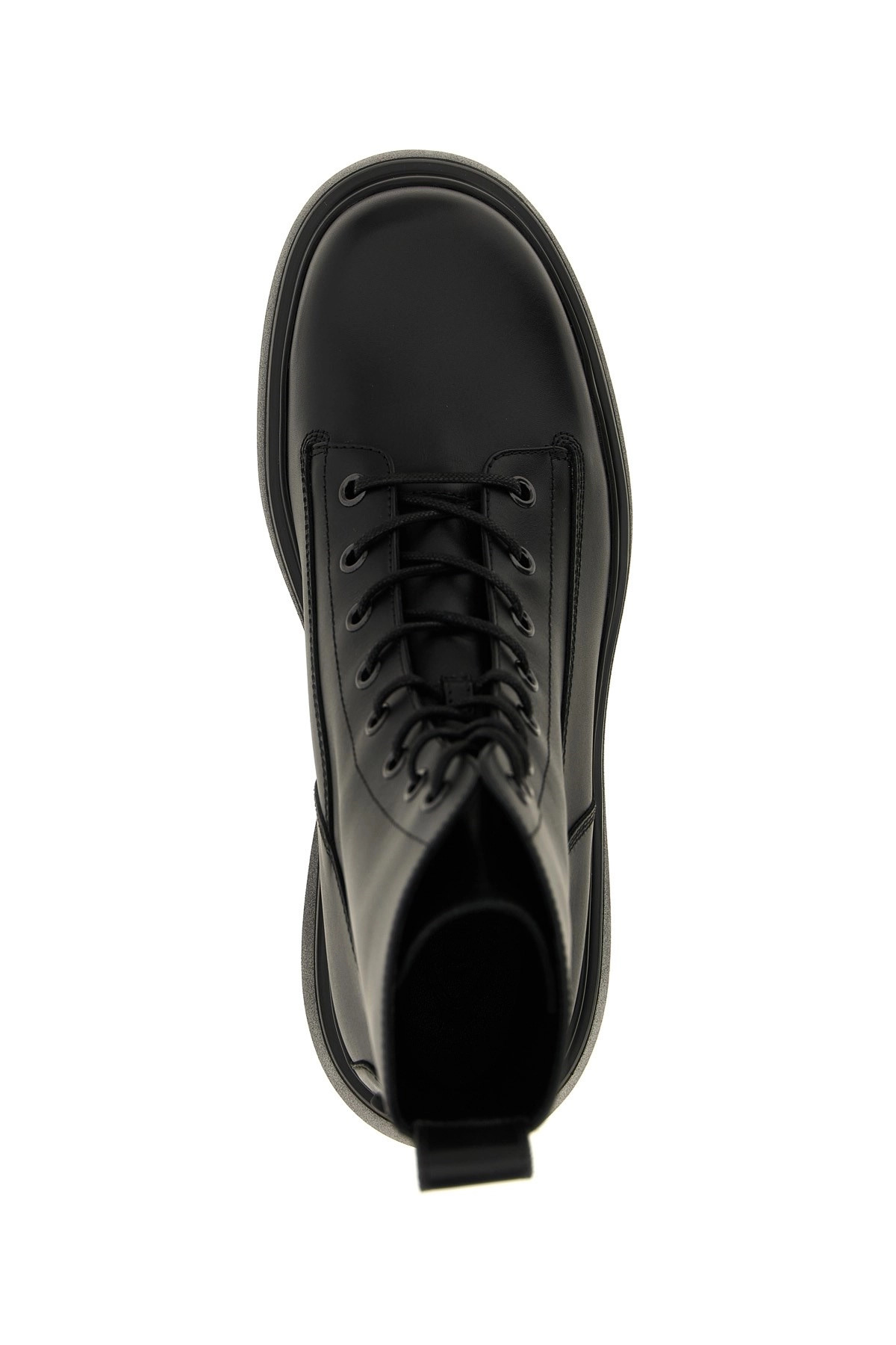 Leather combat boots - 4