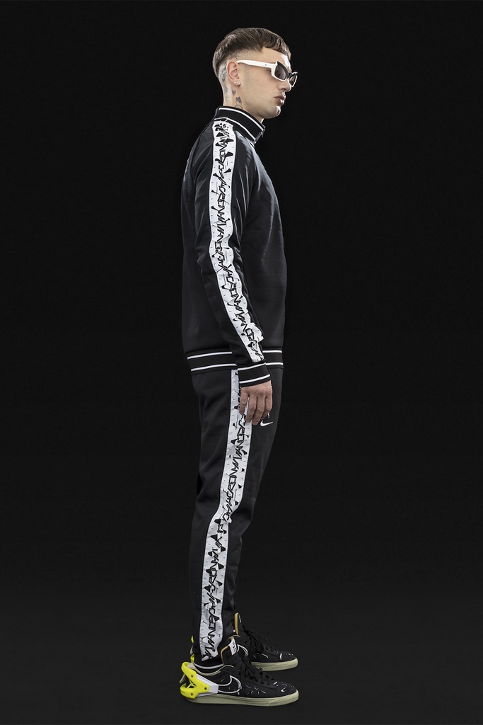 GGG-J1-010 Nike® Acronym® Track Jacket Knit BLACK/WHITE ] with GGG-P1-010 - 3