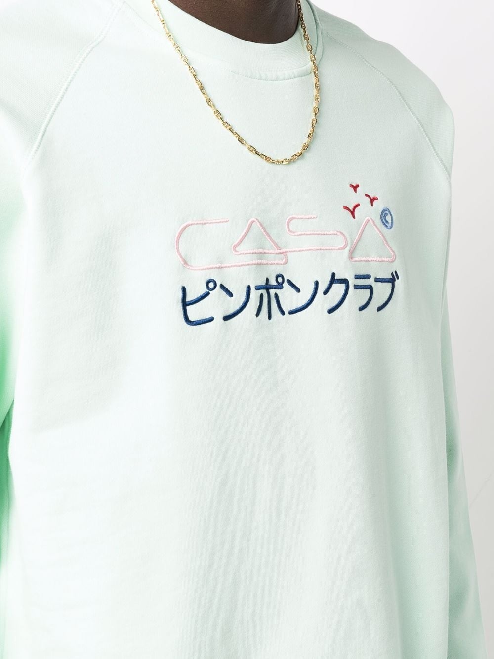 embroidered-logo sweatshirt - 5