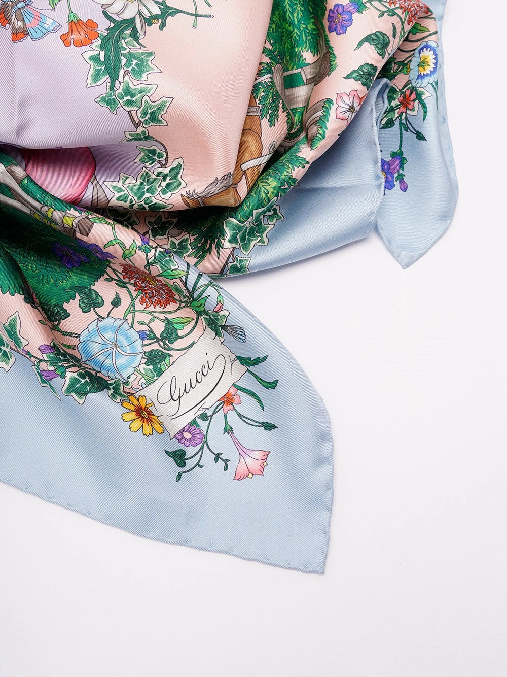 Gucci Women Allover Floral Print Silk Carré - 2