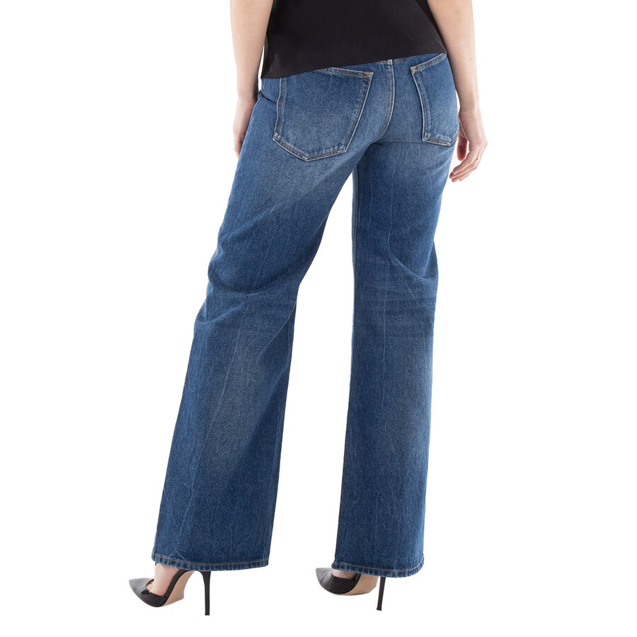 Paco Rabanne Embellished Dark Denim Stone Jeans - 3