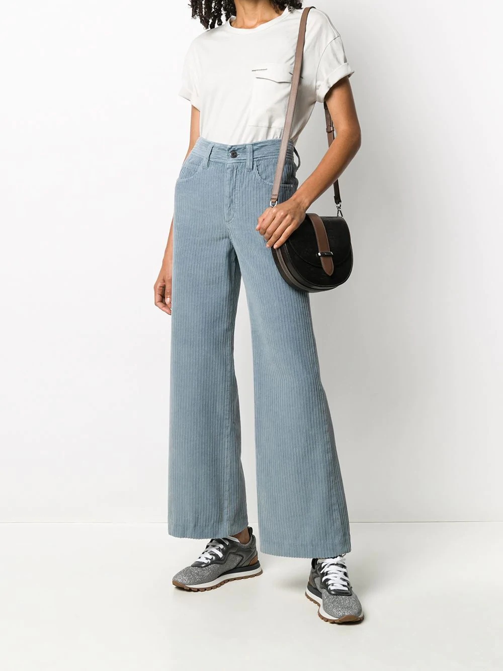 corduroy high waisted trousers - 2