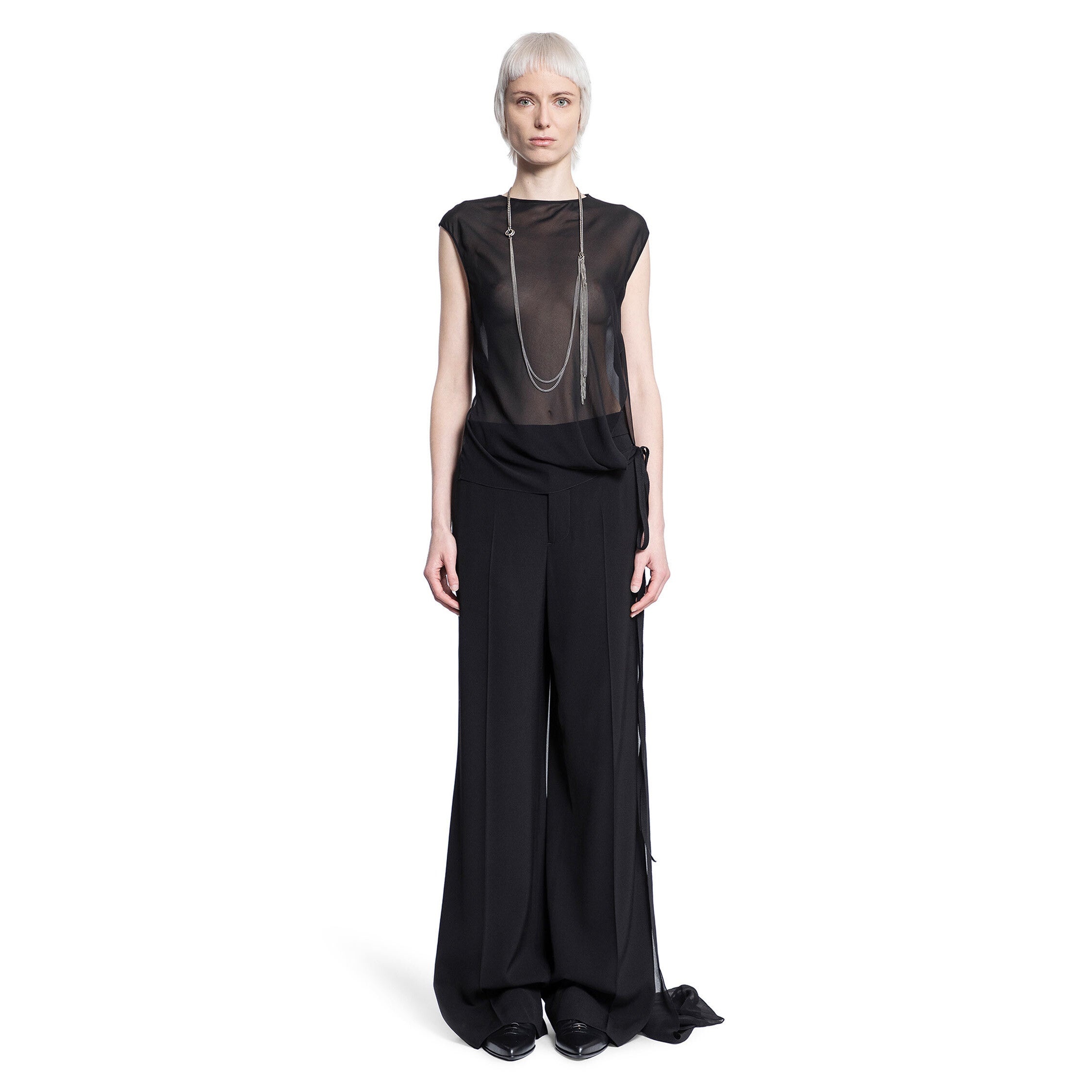 ANN DEMEULEMEESTER WOMAN BLACK TOPS - 4