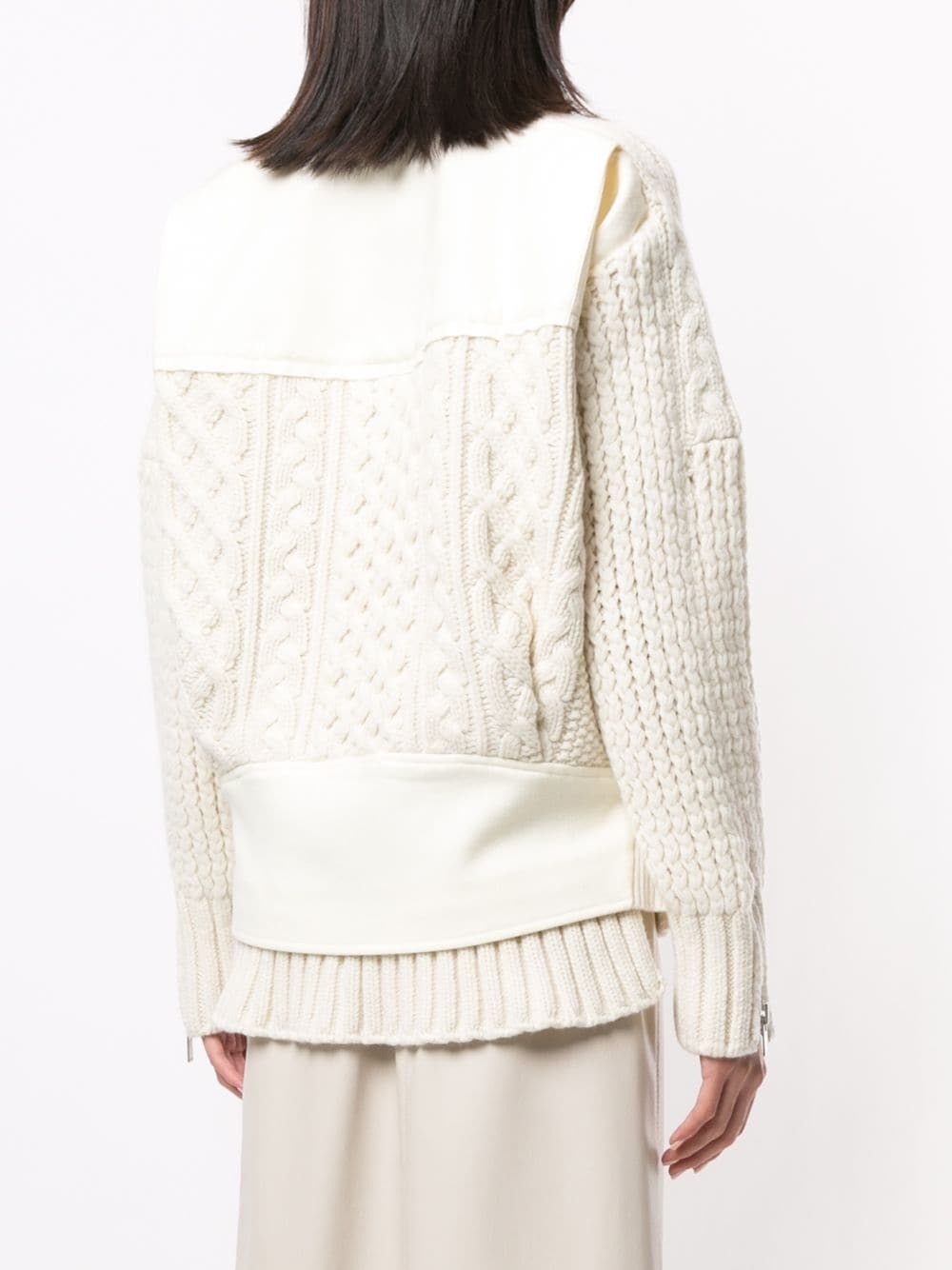 contrast-panel knitted jumper - 4