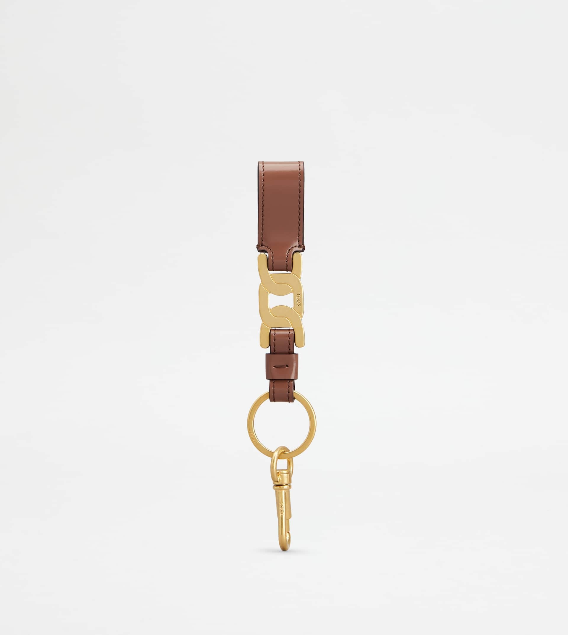 KATE KEY HOLDER IN LEATHER - BROWN - 1