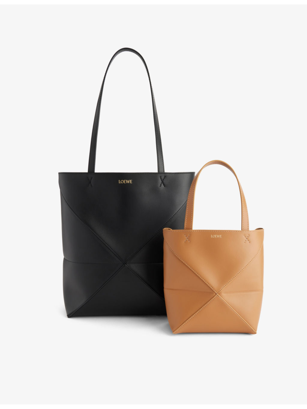 Puzzle Fold mini leather tote bag - 10