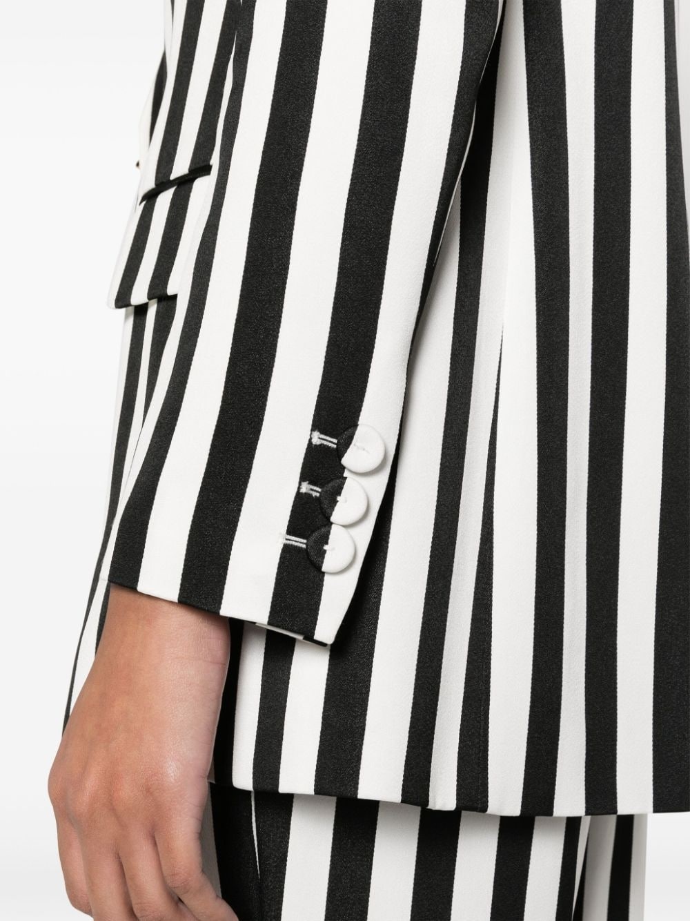 striped satin blazer - 5