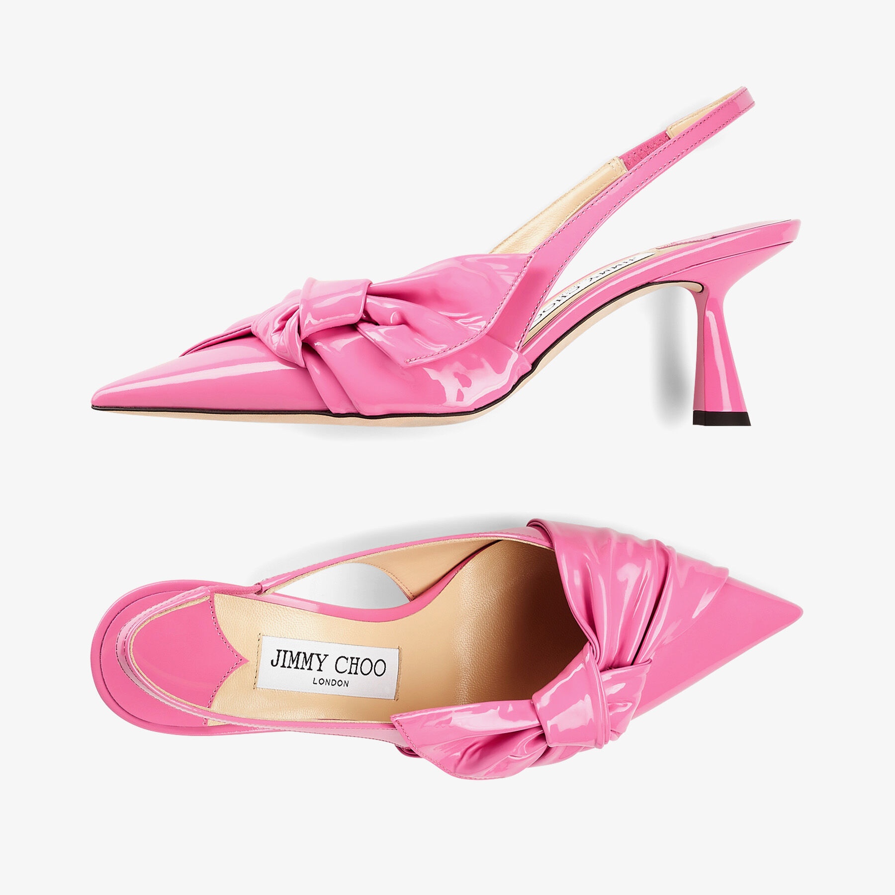 Elinor Sling Back 65
Candy Pink Soft Patent Pointed-Toe Slingback Pumps - 5