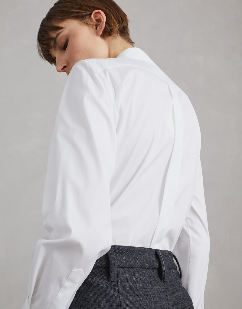 Comfort virgin wool grisaille cigarette trousers with monili 3