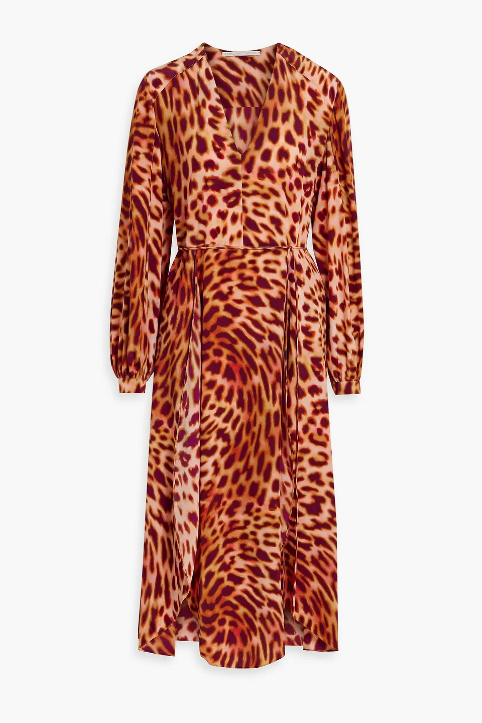 Leopard-print silk-chiffon midi dress - 1