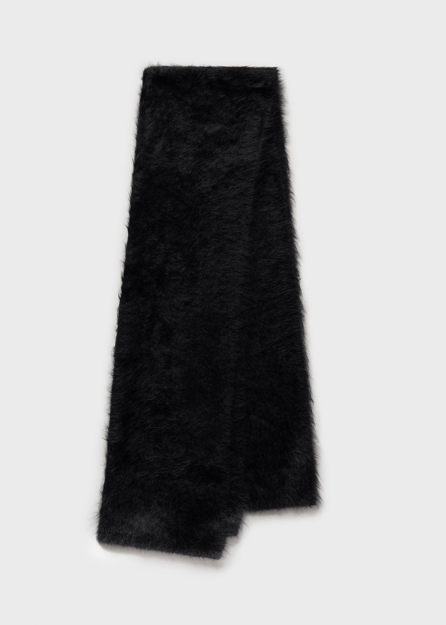 Alpaca knit scarf black - 4