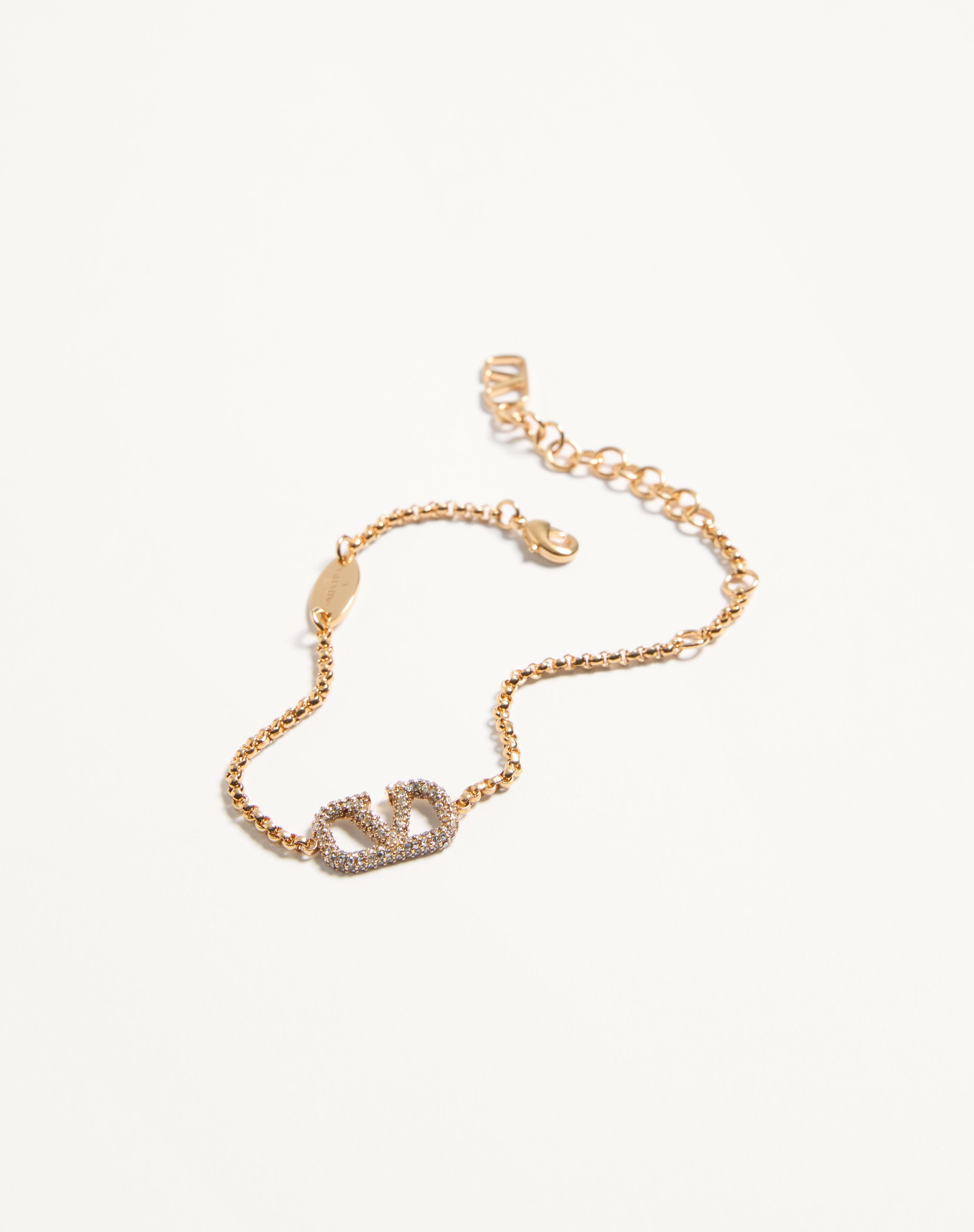 VLOGO SIGNATURE BRACELET IN METAL AND SWAROVSKI® CRYSTALS - 3