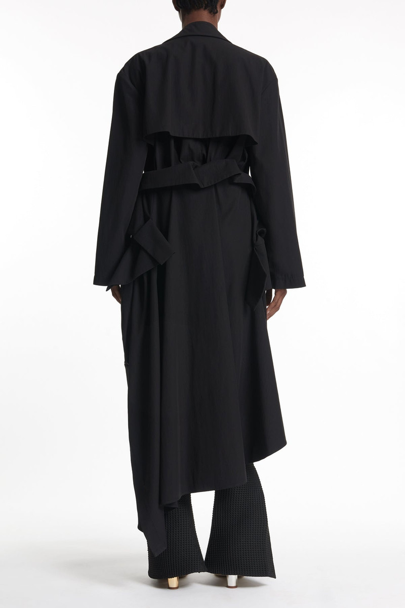 TRENCH COAT WITH SHIRT SLEEVE BELT BLACK 8