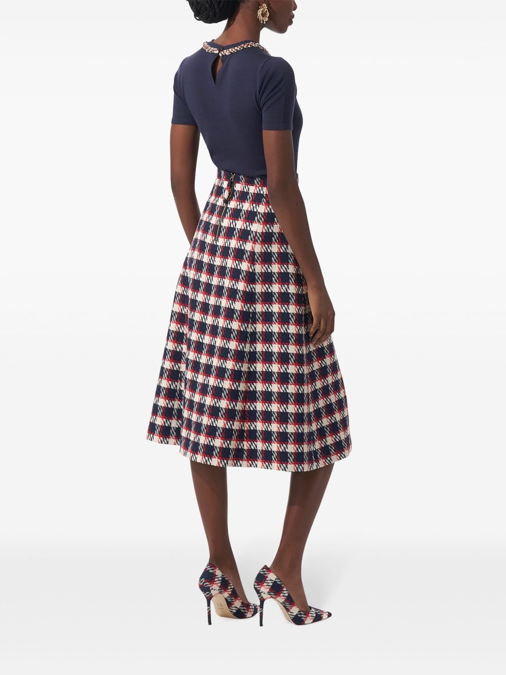 tweed A-Line midi skirt - 3