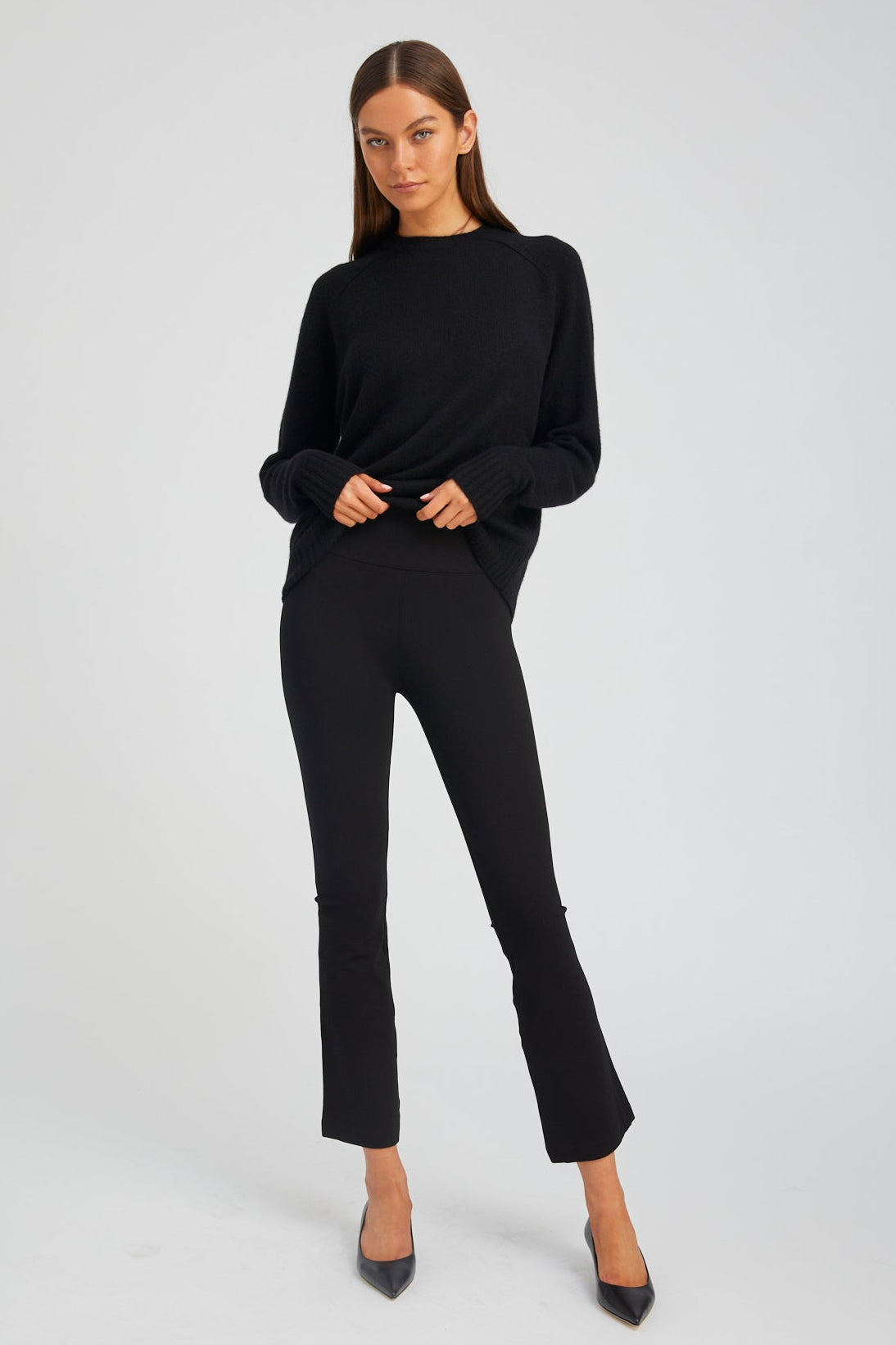 BLACK CASANOVA ANKLE FLARE LEGGINGS - 2