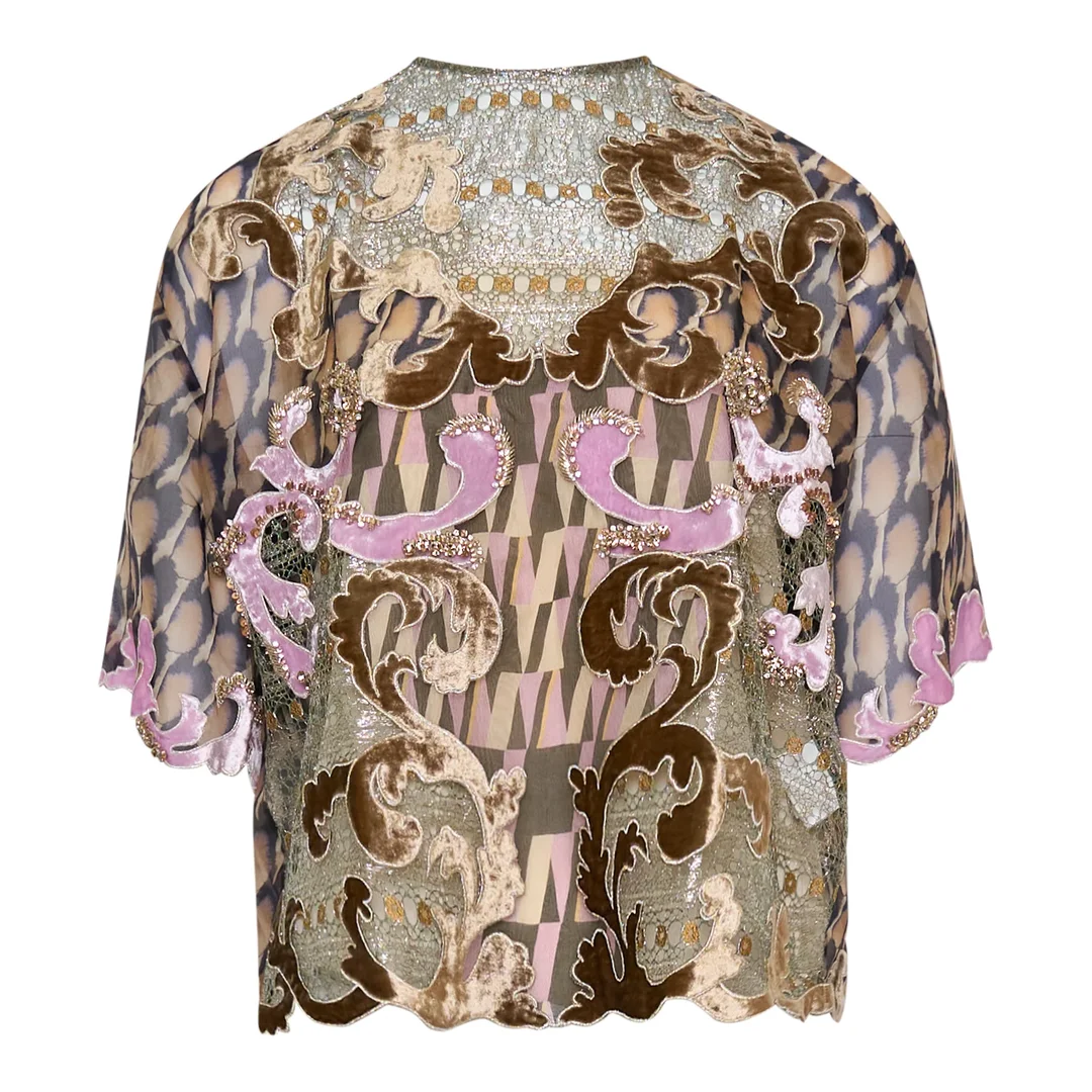 Saluna Floral Print Sleeveless Blouse - 1