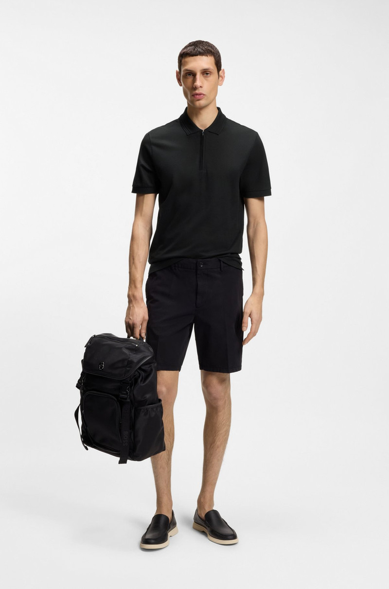 BOSS ZIP-PLACKET POLO SHIRT IN A COTTON BLEND outlook