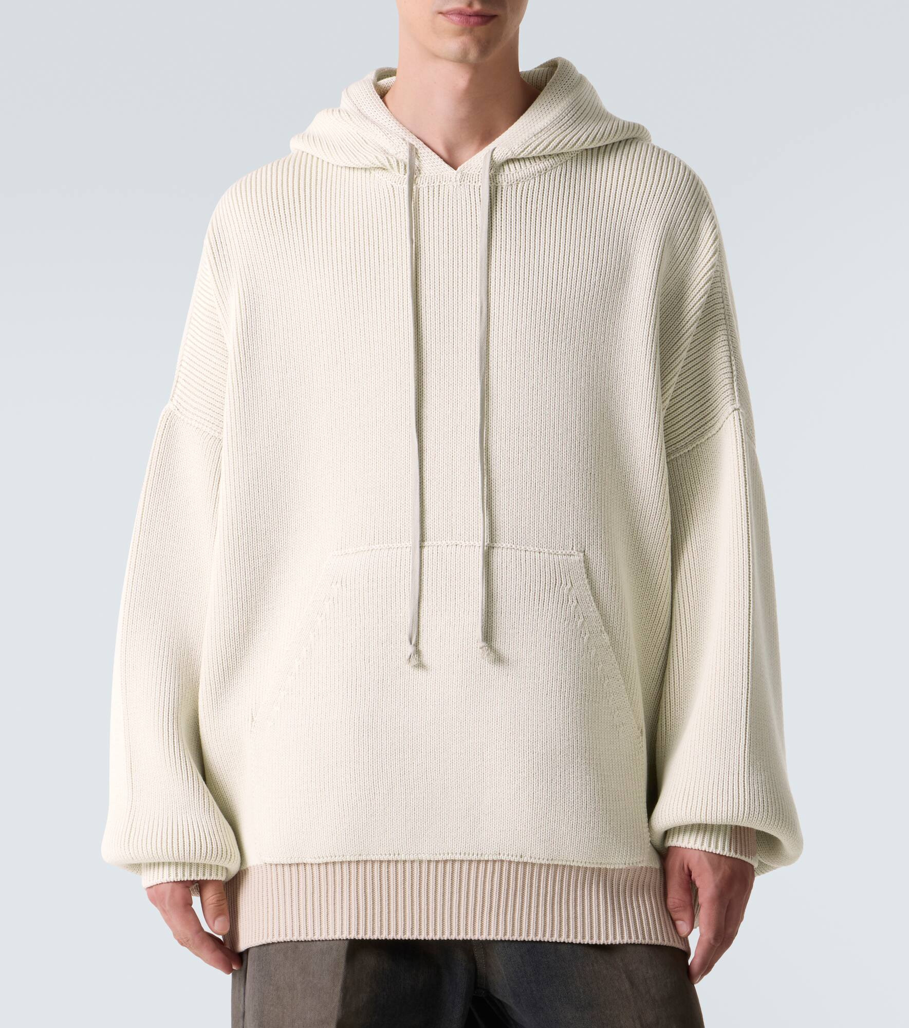 Hun ribbed-knit virgin wool hoodie - 3