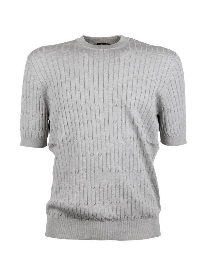 ribbed crewneck T-shirt 1