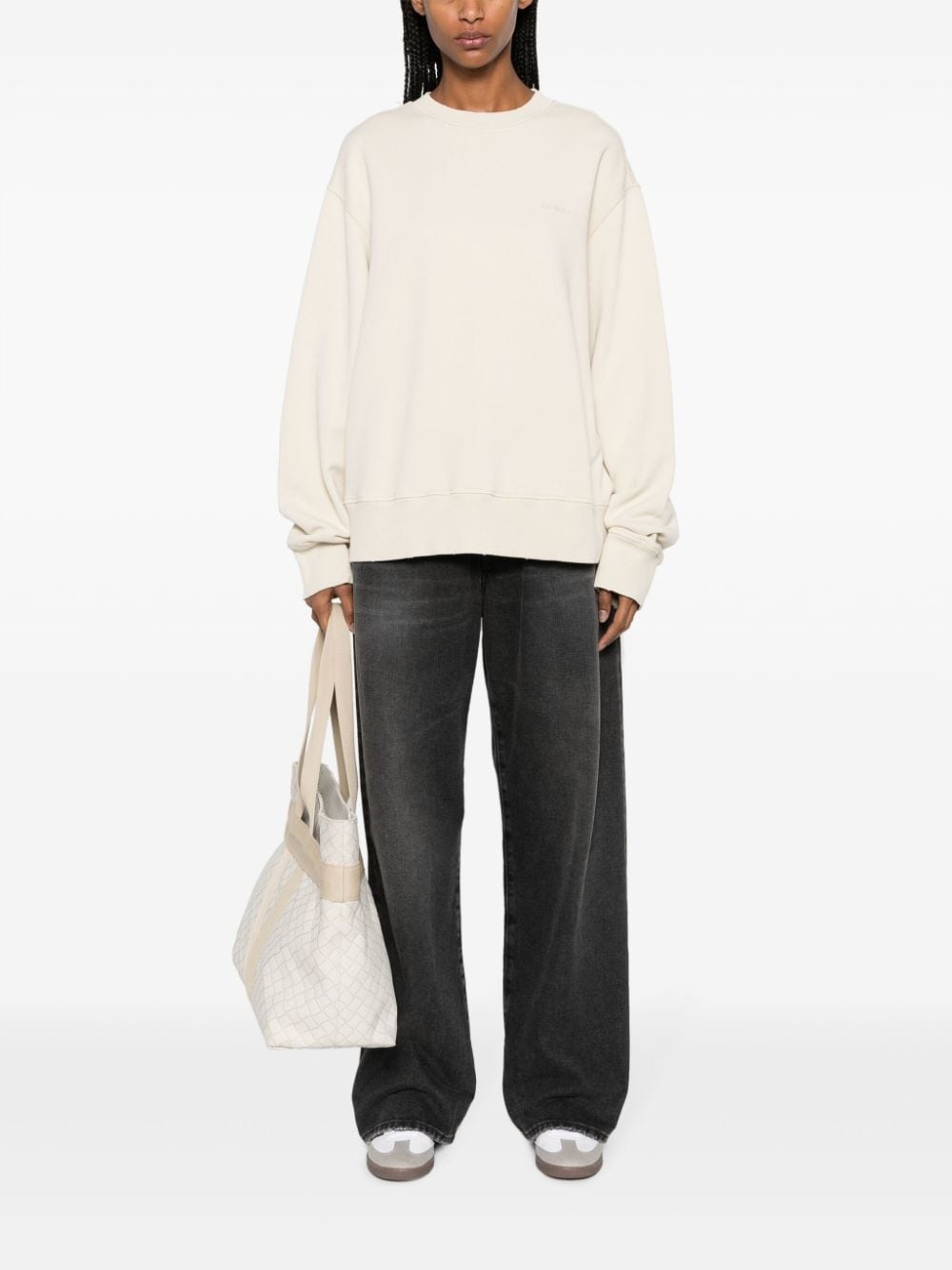 logo-embroidered cotton sweatshirt - 2