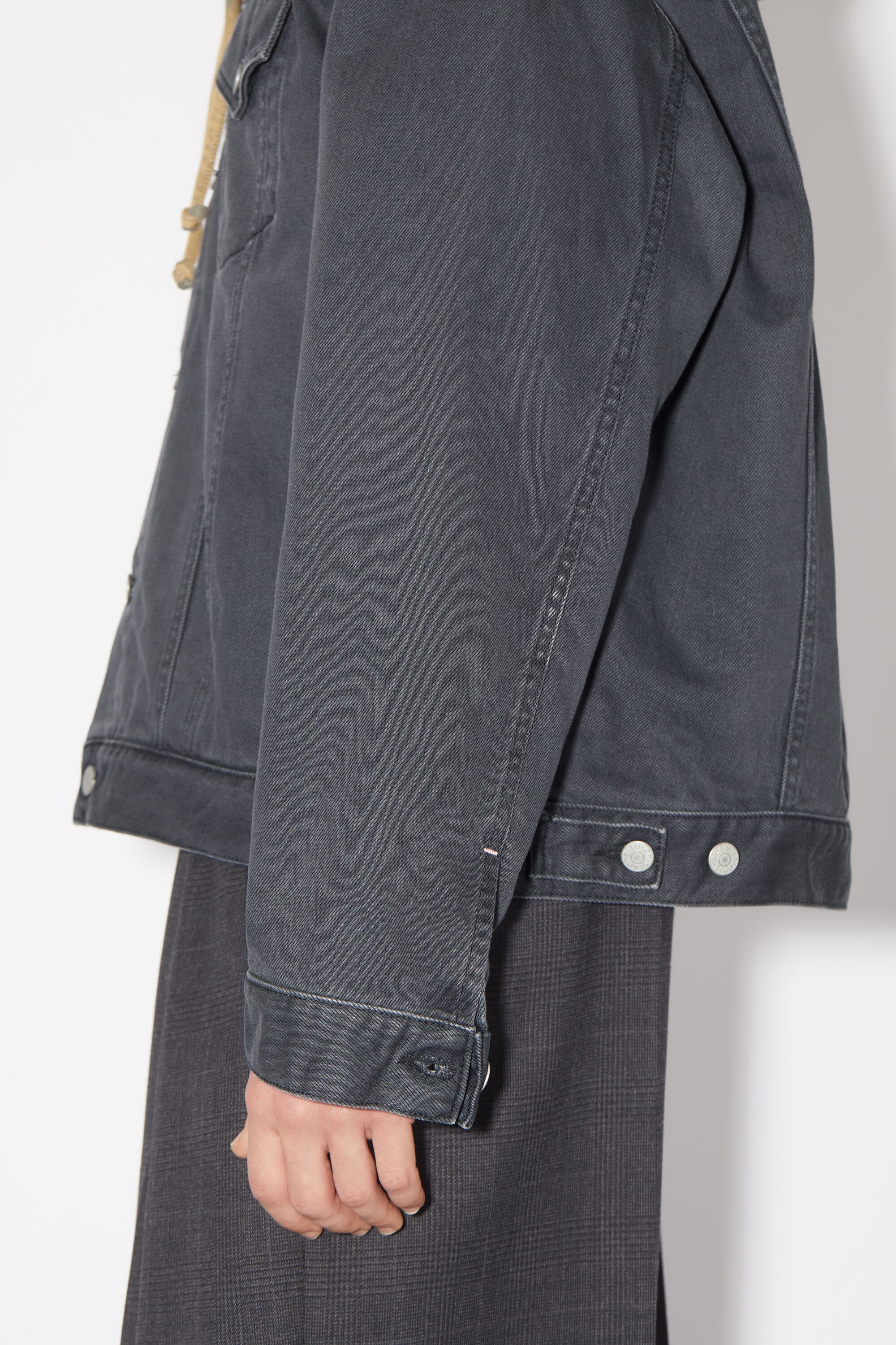 Relaxed fit denim jacket - Dark grey - 5