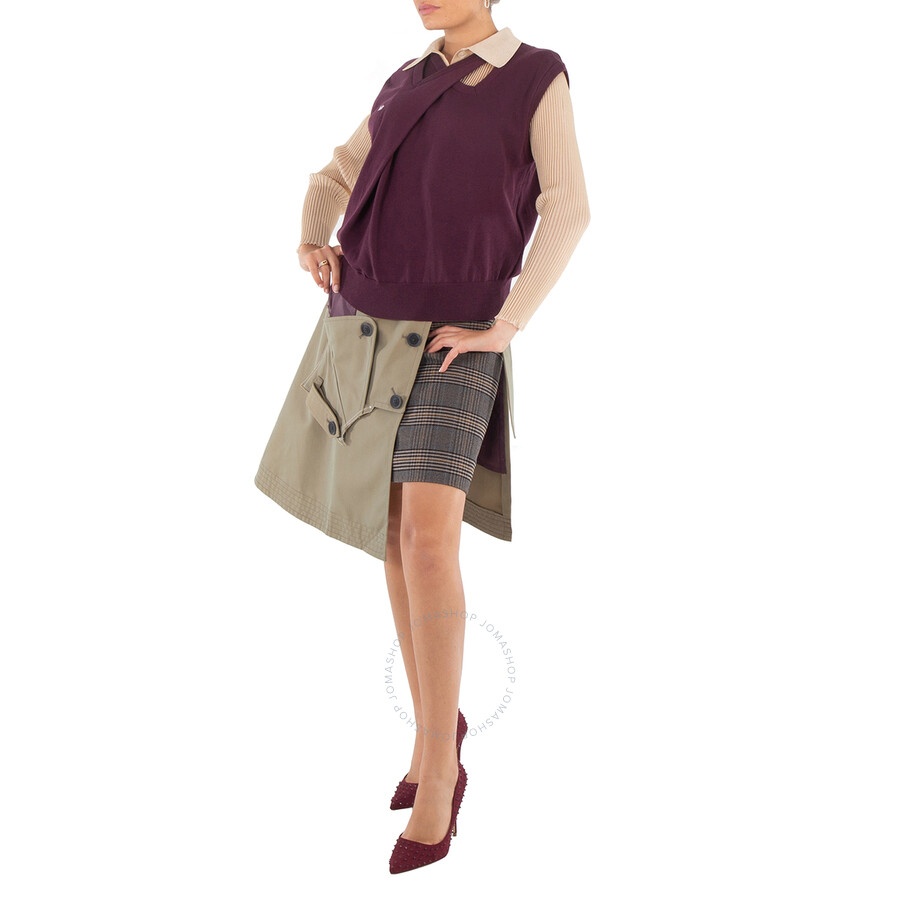 Kolor Glen Plaid Trench Style Skirt - 6