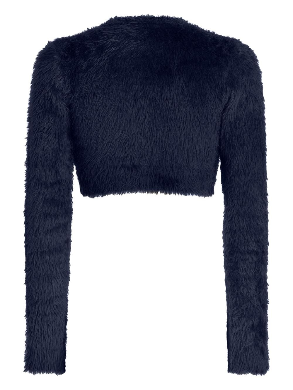 faux-fur cropped cardigan - 6