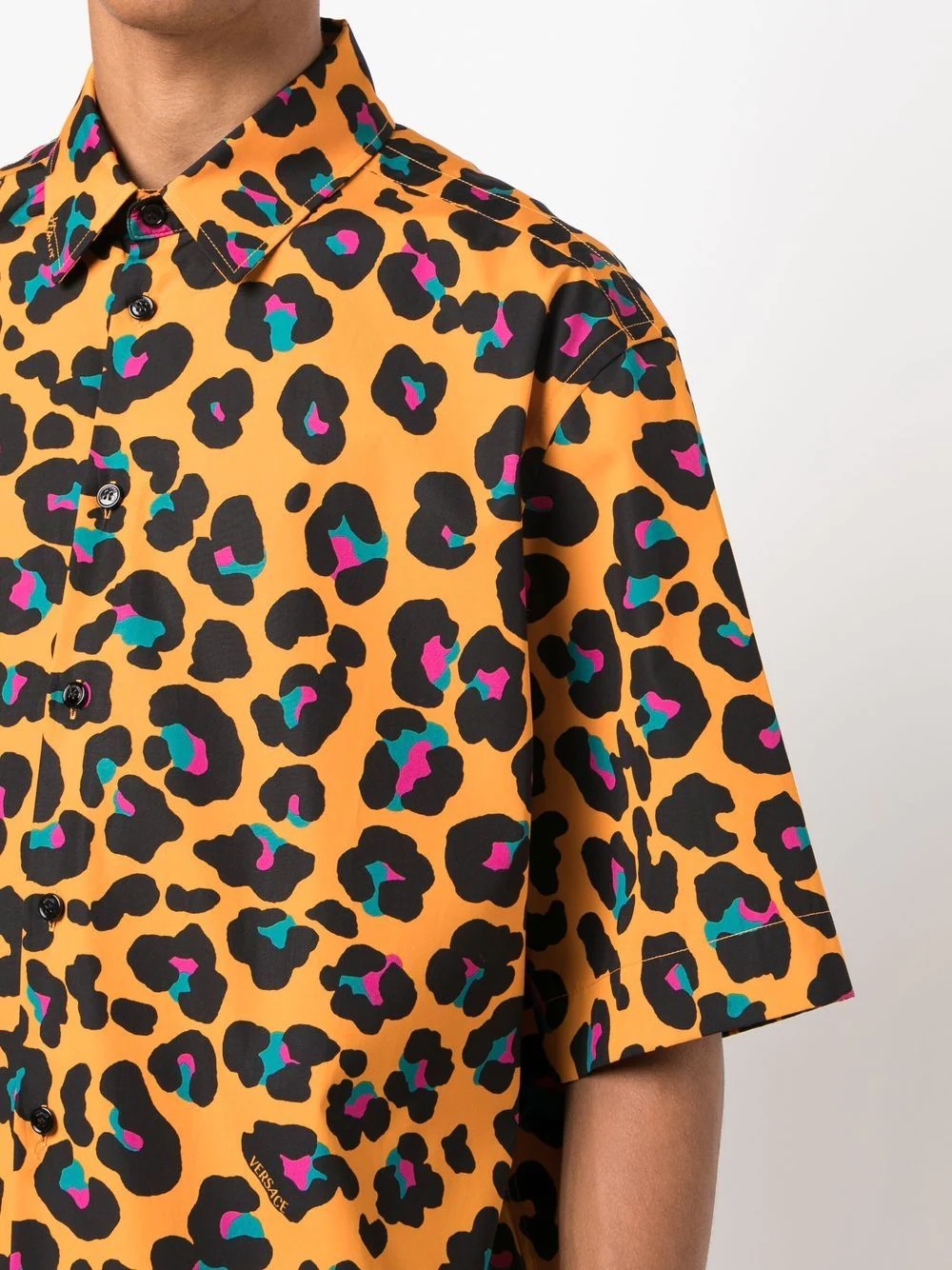 leopard-print short-sleeve shirt - 5