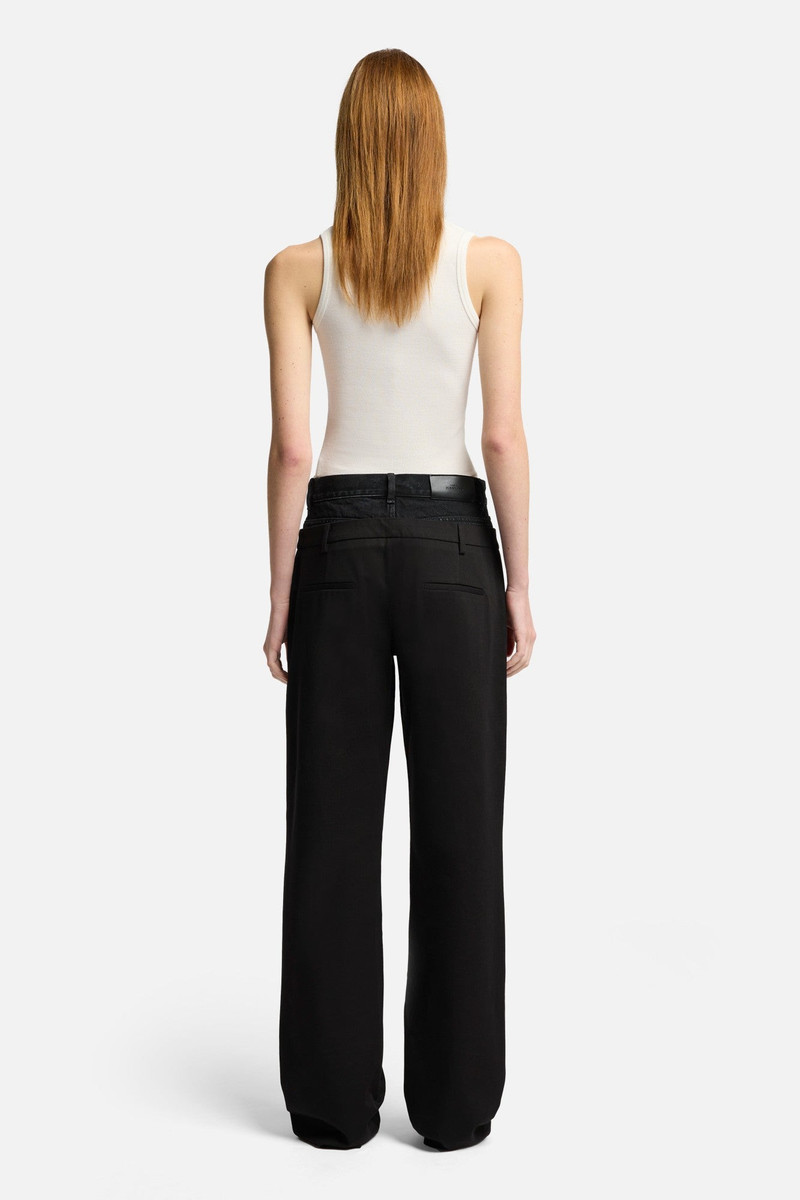 Double Waist Trouser in Black 5