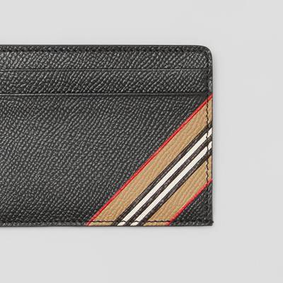 Burberry Icon Stripe Print Grainy Leather Card Case outlook