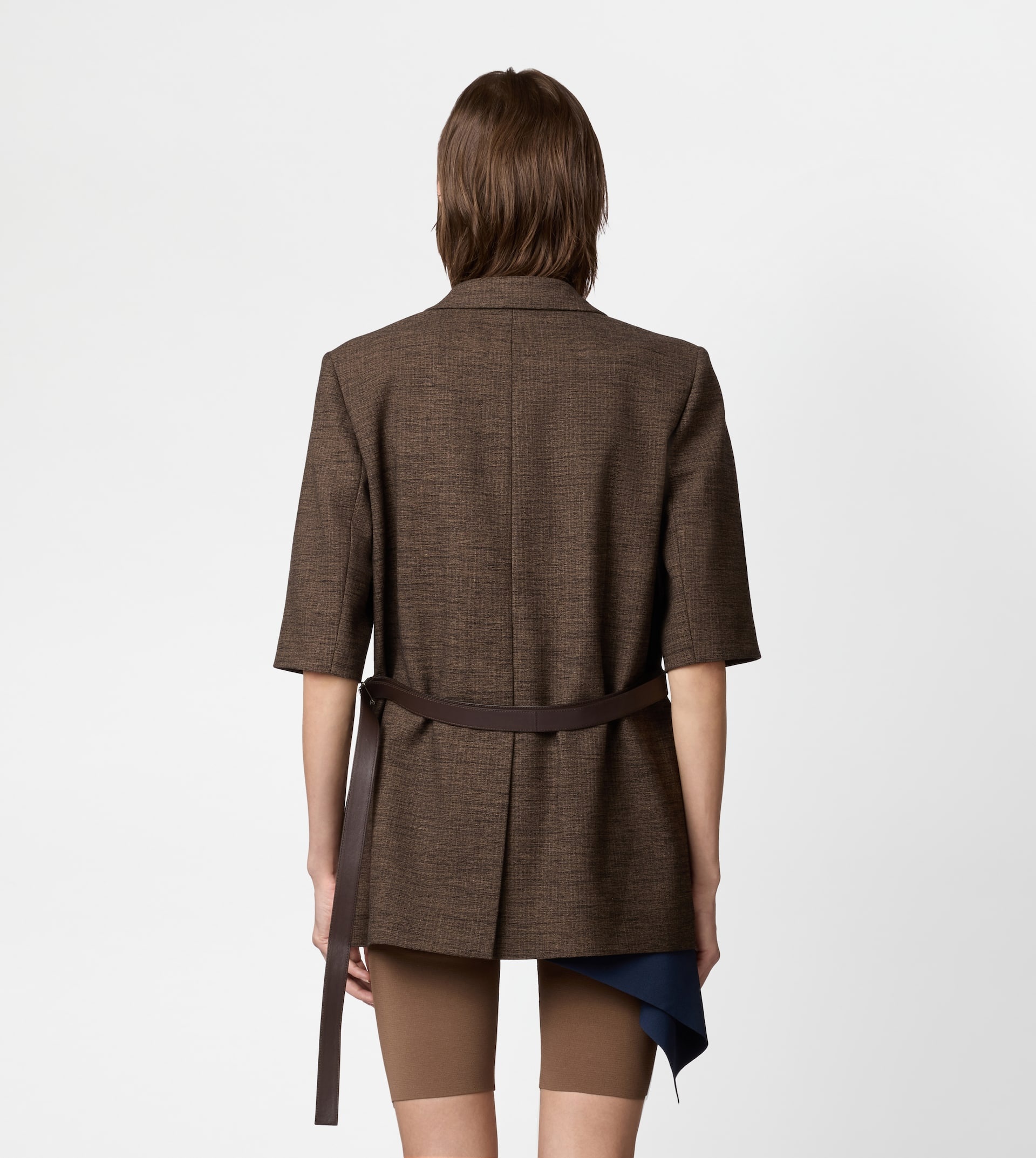 COTTON BLEND JACKET - BROWN - 5