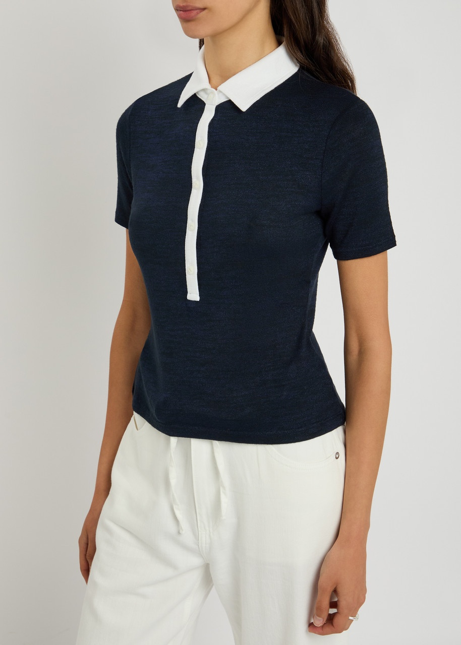 Rag & Bone The Knit Button Stretch-knit Polo top - 2