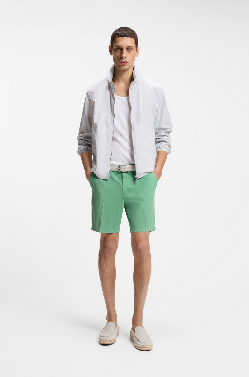 BOSS MODERN-FIT SHORTS IN STRETCH-COTTON TWILL outlook