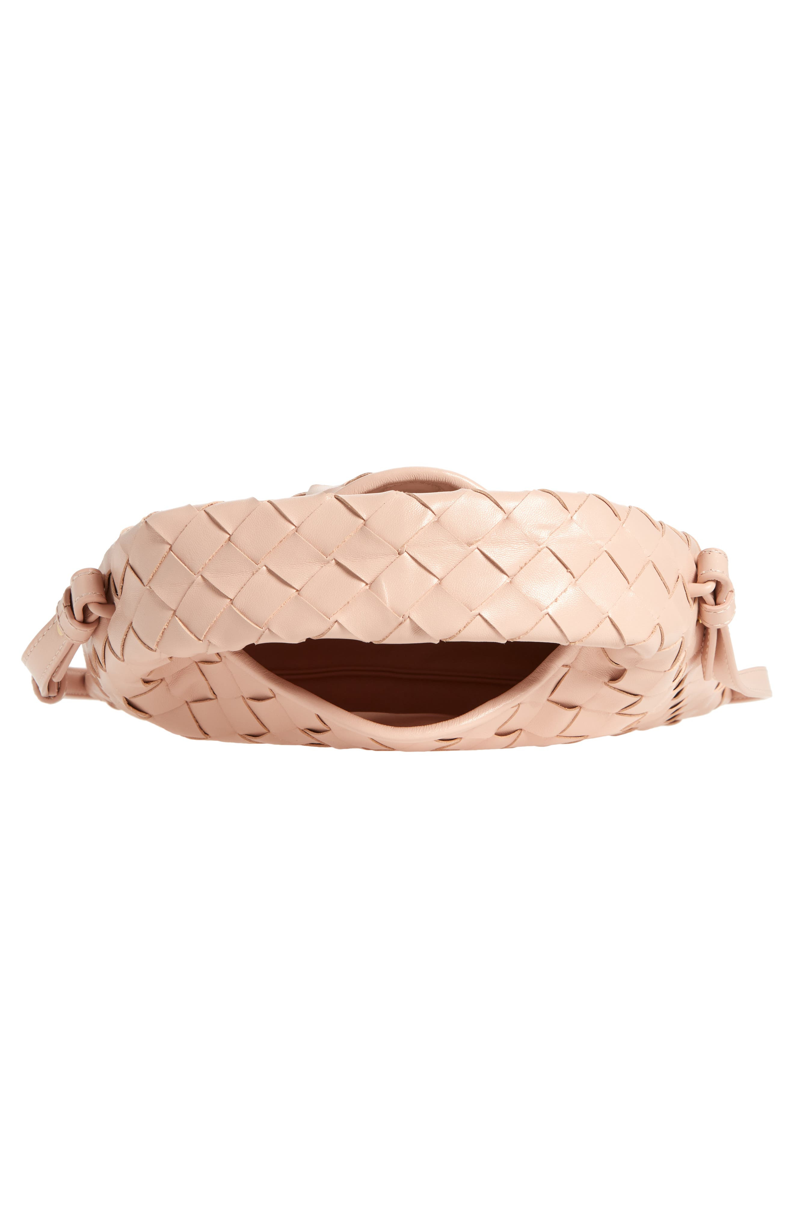Bottega Veneta Mini Hop Intrecciato Leather Hobo Bag in Lotus/Brass at Nordstrom - 5