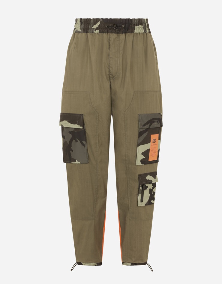 Two-tone cargo pants with camouflage details - 3