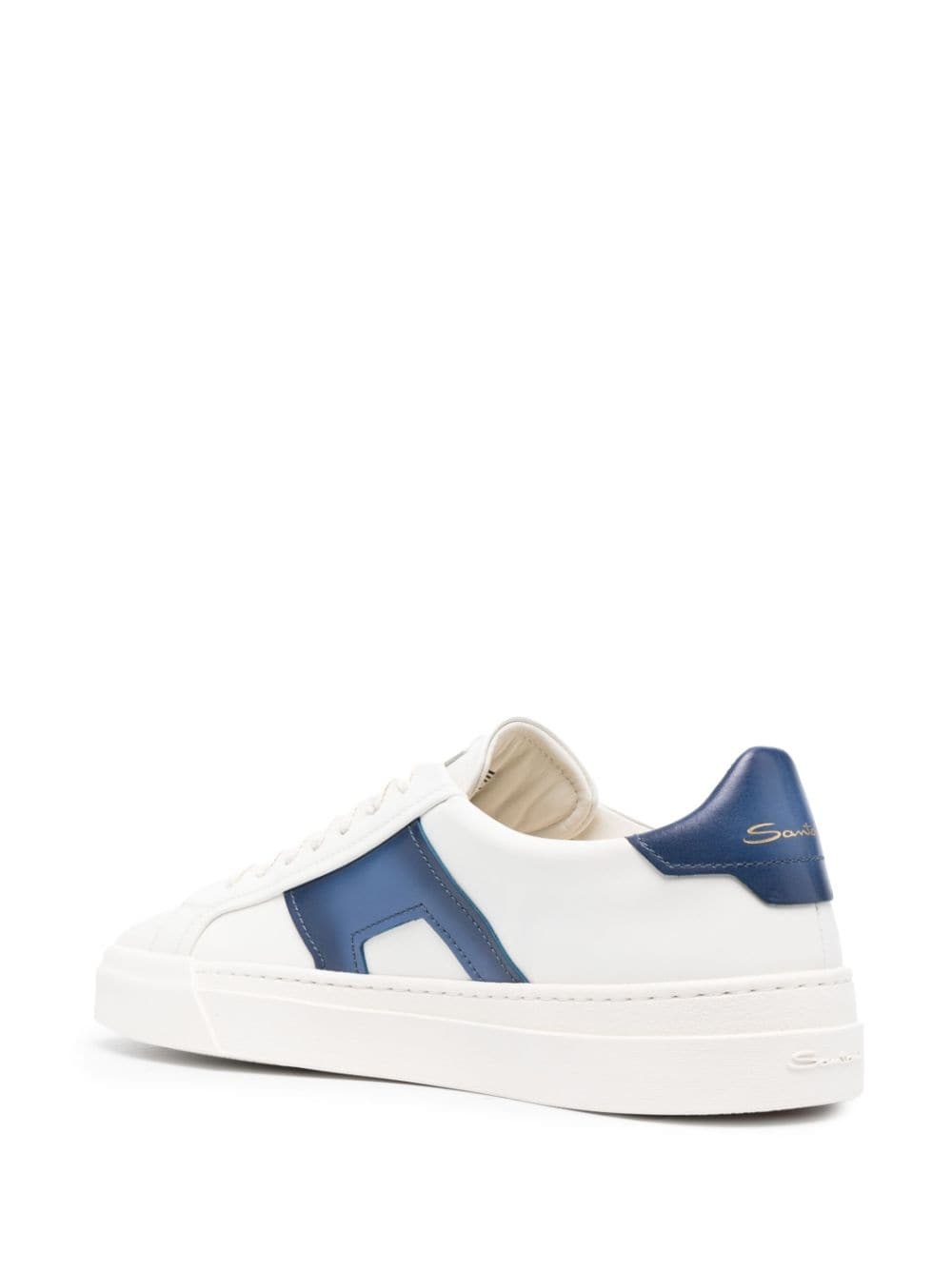 Double Buckle low-top leather sneakers - 3