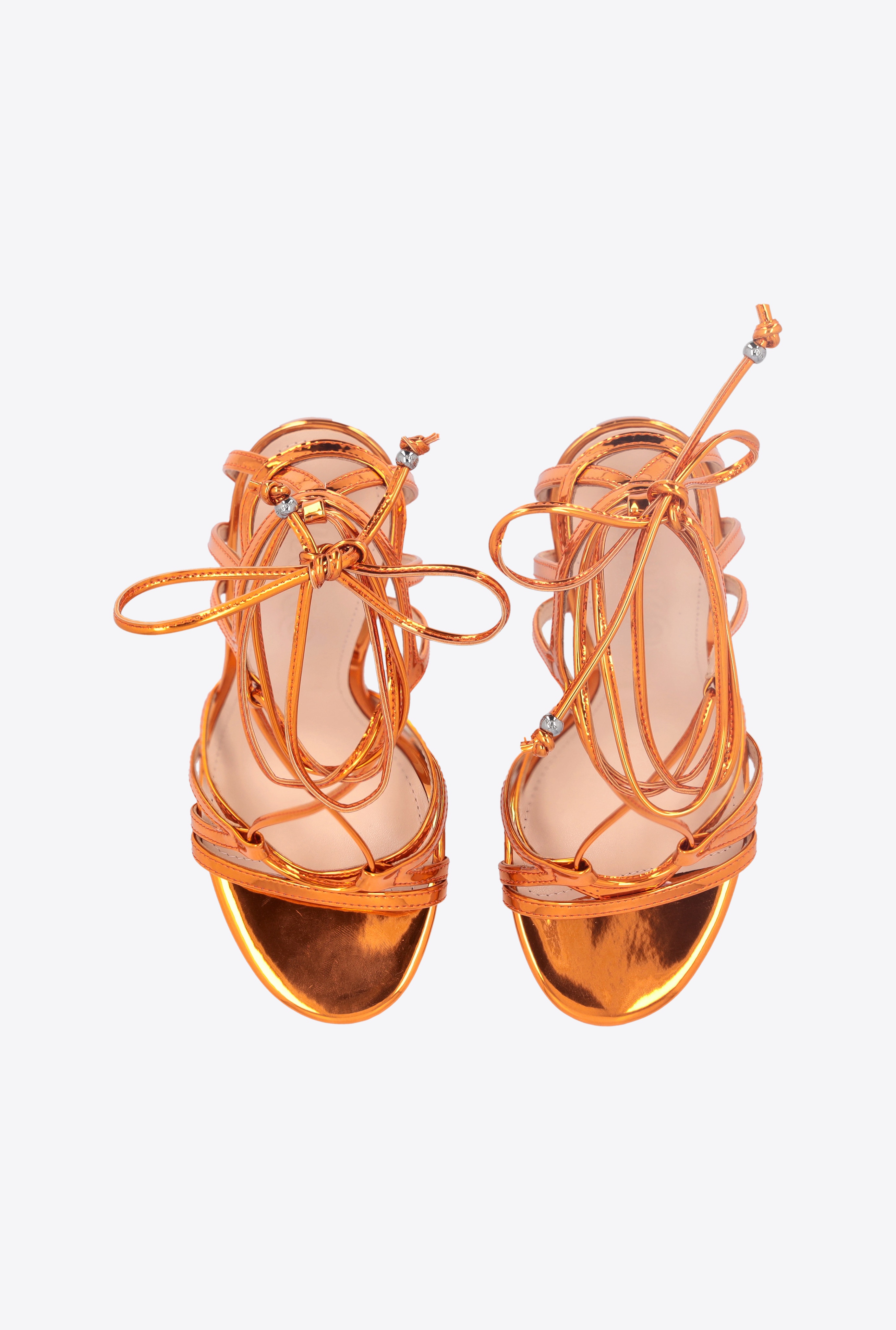 LAMINATED MIRROR-EFFECT SANDALS - 8