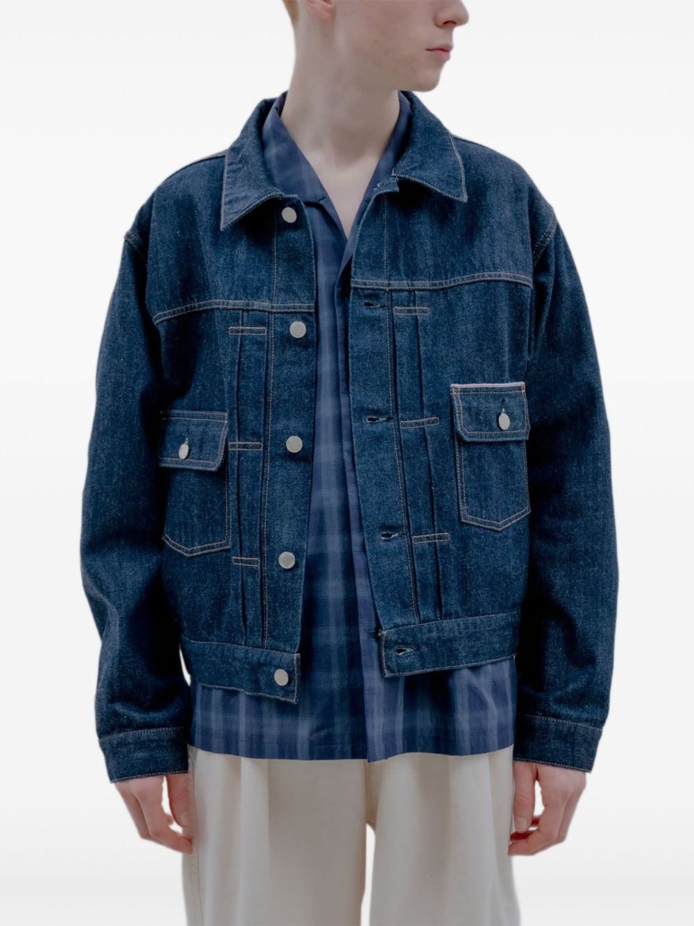 button-up denim jacket - 2