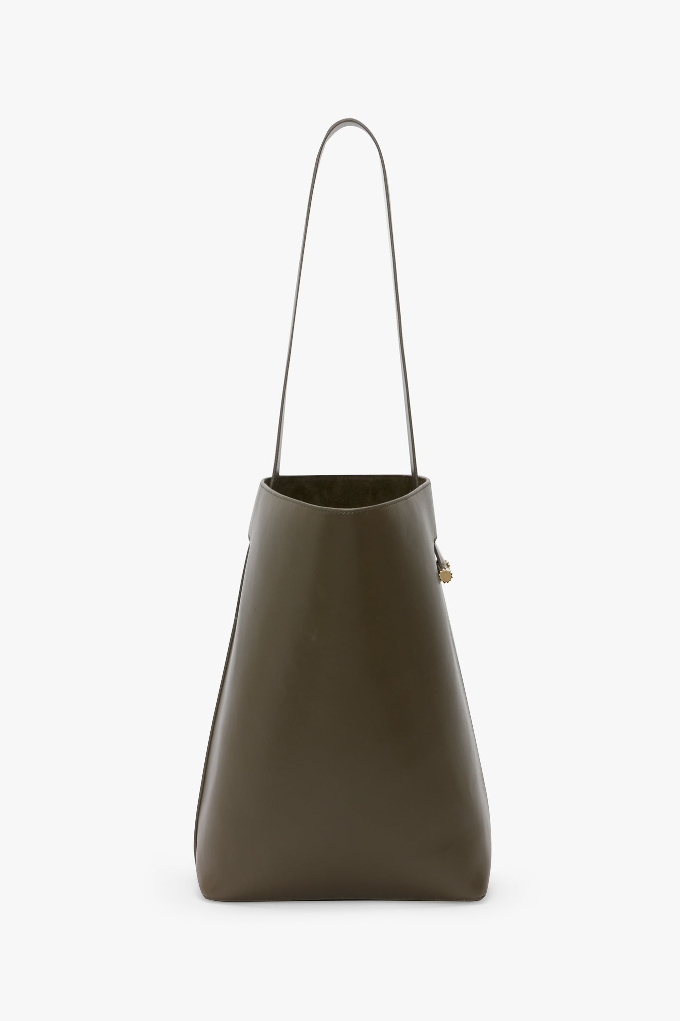 Dia Bucket Bag In Dark Khaki Smooth Leather - 3