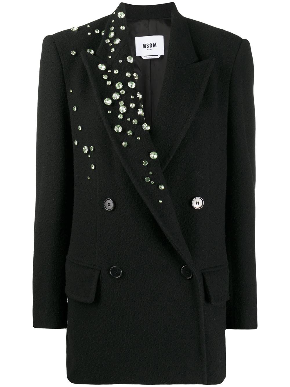 crystal-embellished blazer - 1